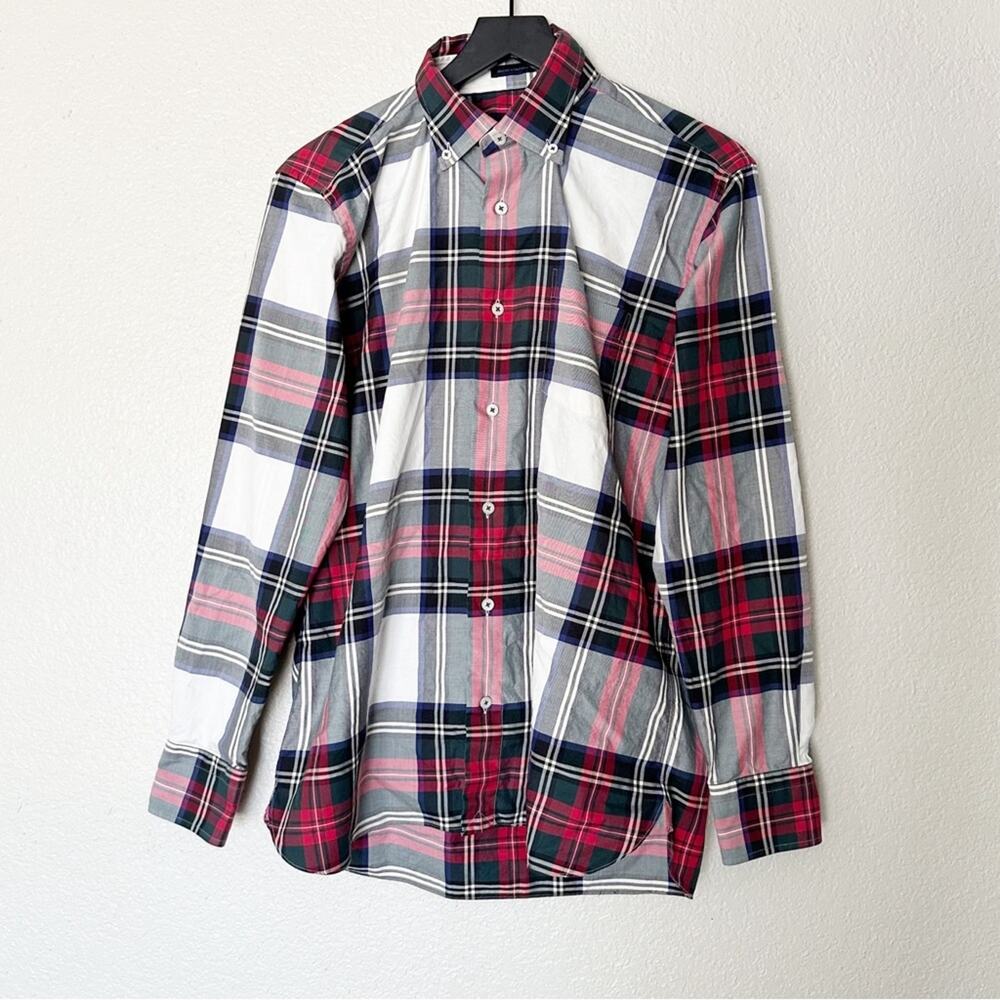 Calder‎ Carmel Sport Shirt Tartan Plaid Long Sleeve 100% Cotton Size Medium